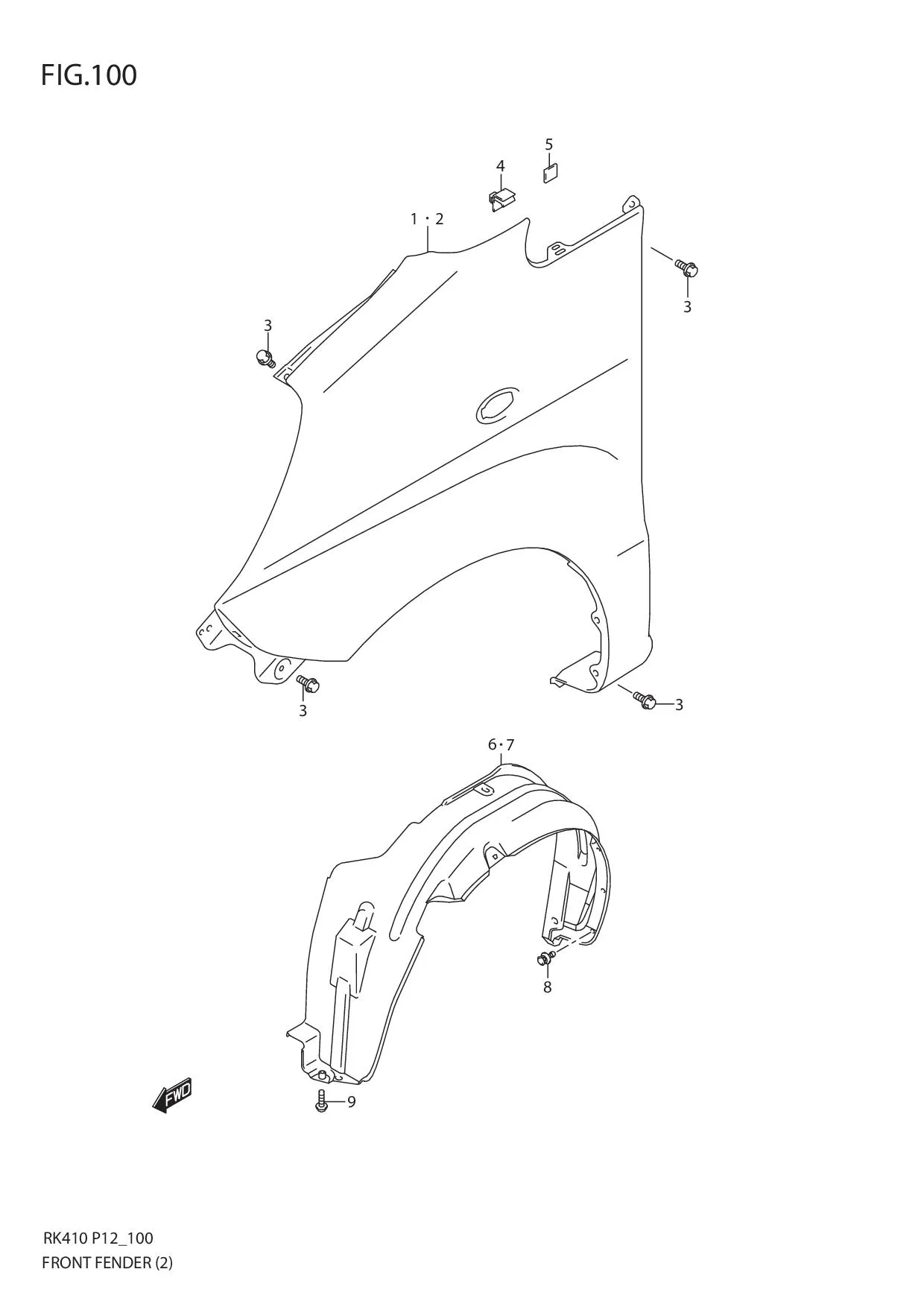 FIG.100 FRONT FENDER (2)