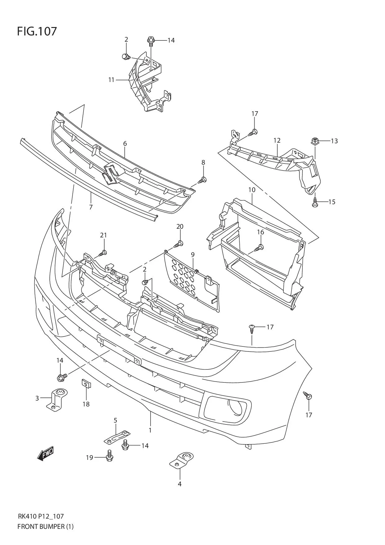 FIG.107 FRONT BUMPER (1)