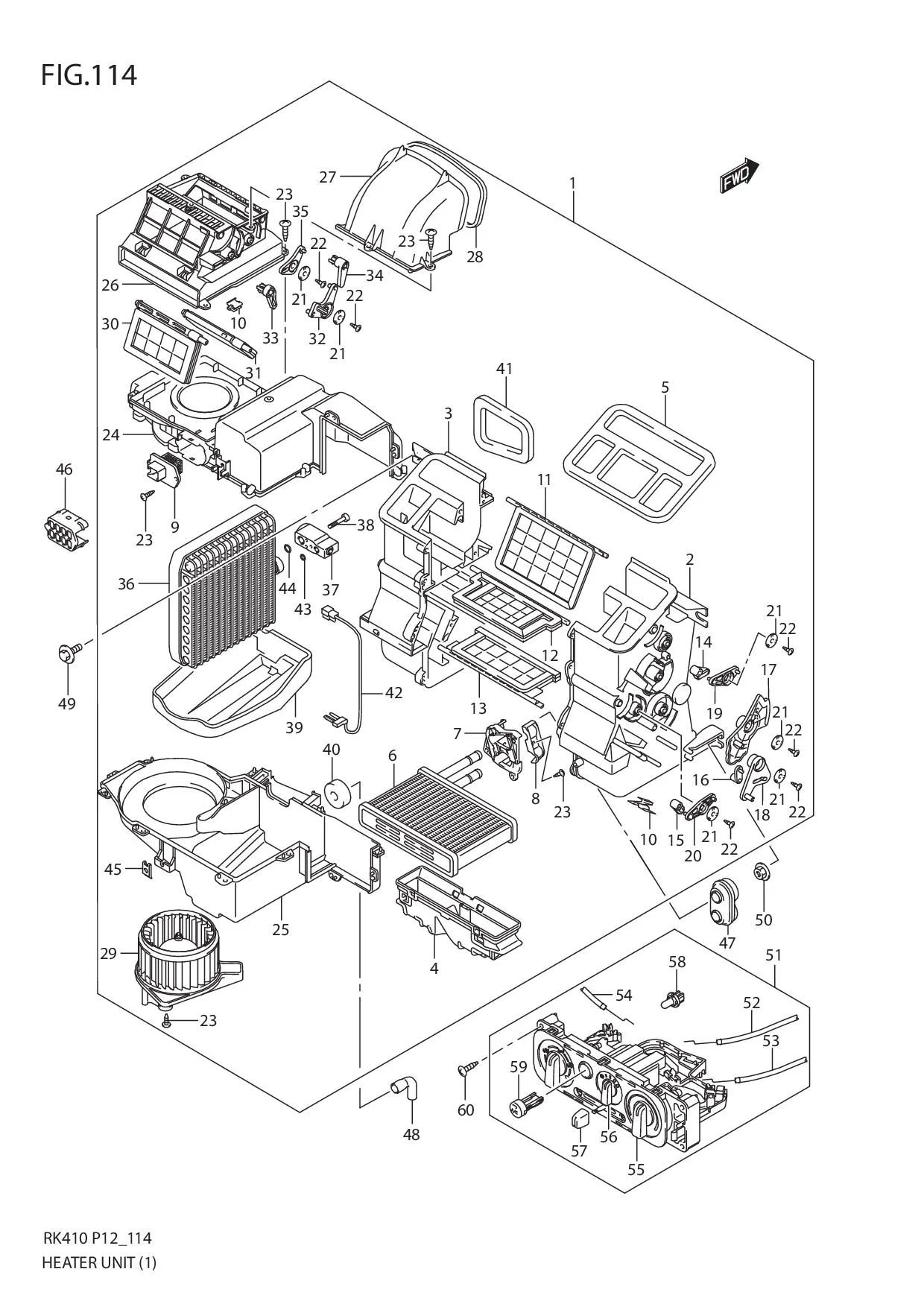 FIG.114 HEATER UNIT (1)