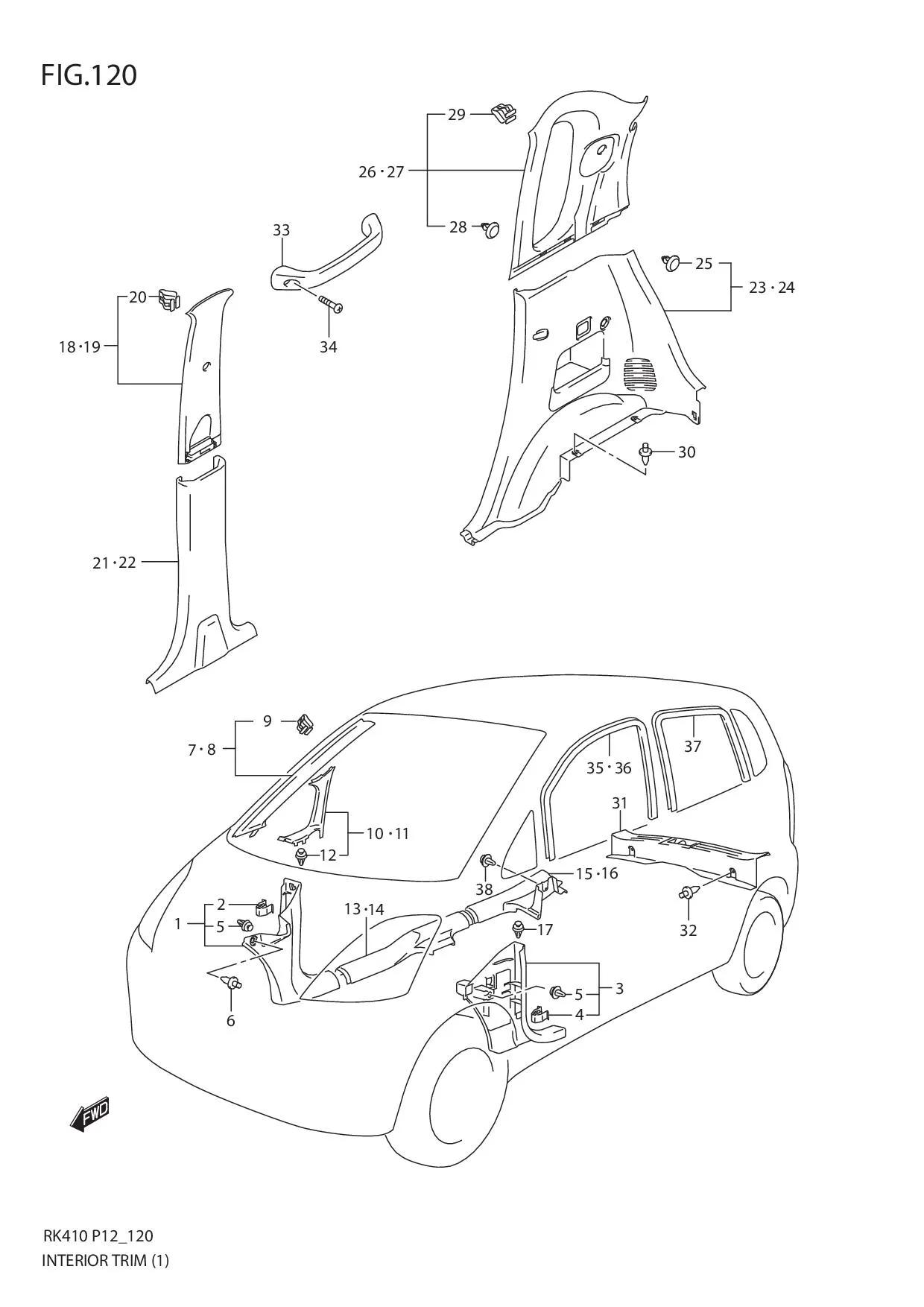 FIG.120 INTERIOR TRIM (1)