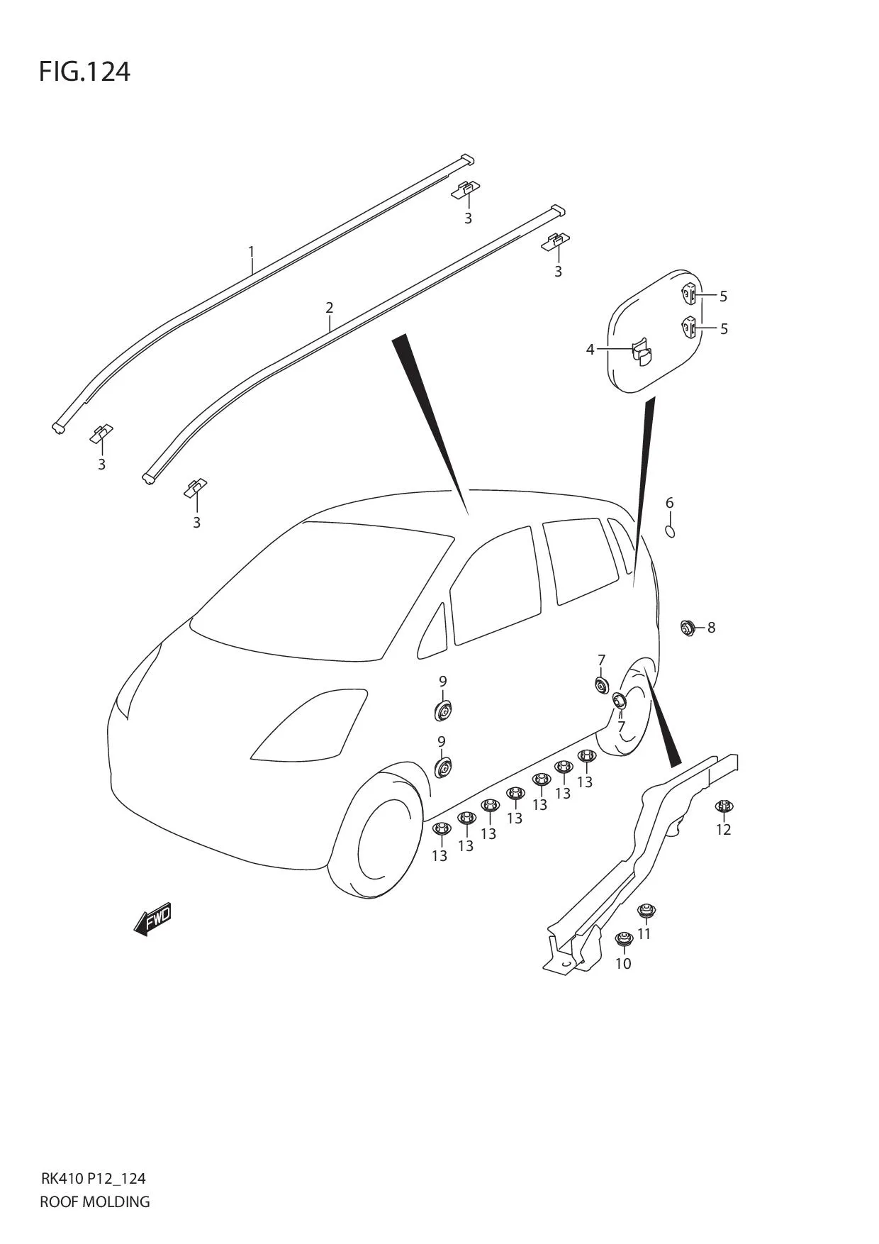 FIG.124 ROOF MOLDING