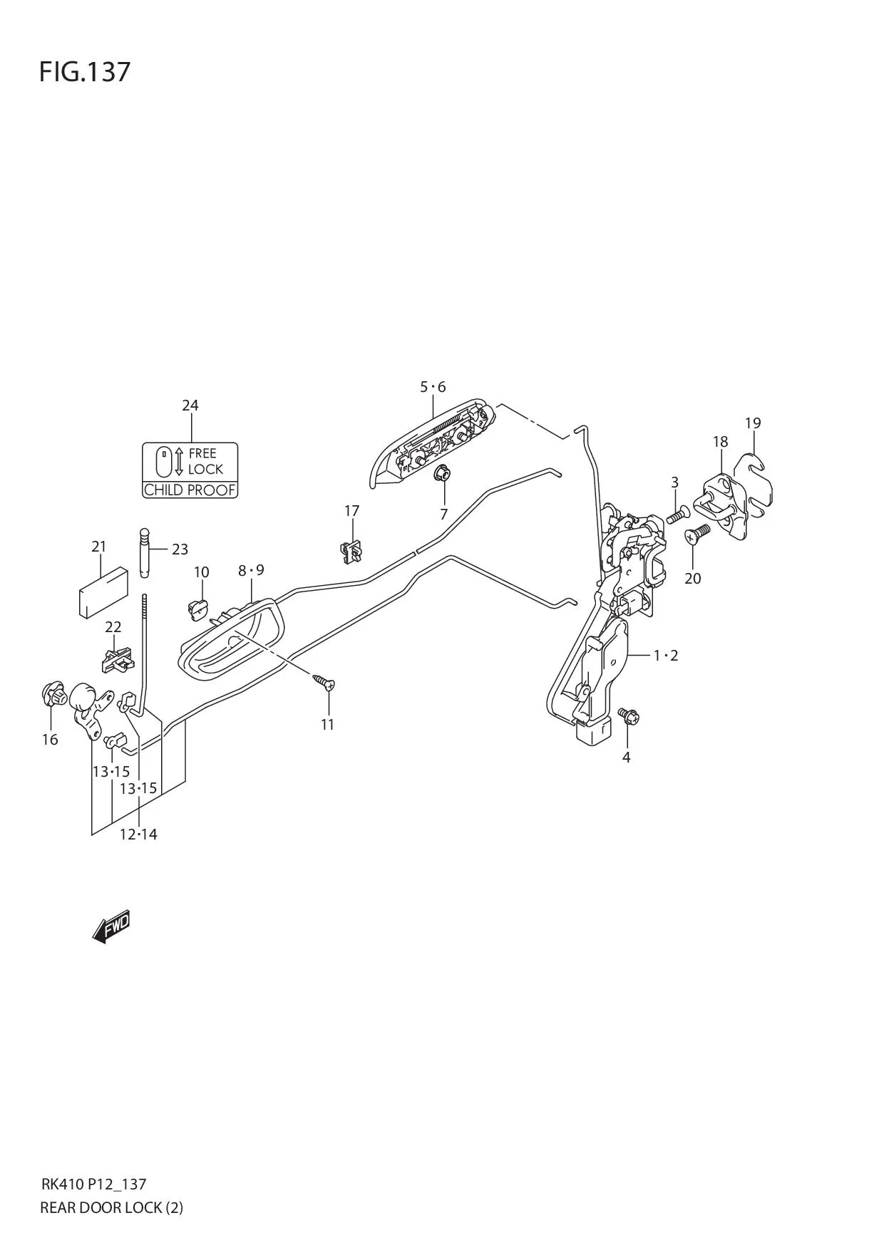 FIG.137 REAR DOOR LOCK (2)
