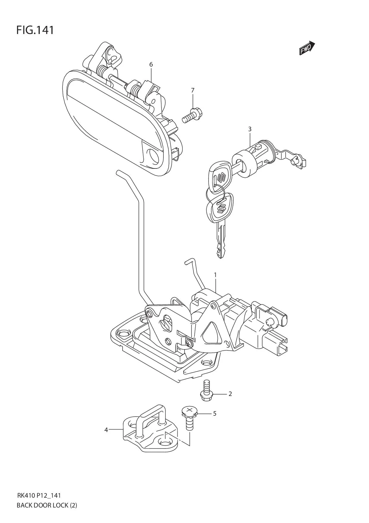 FIG.141 BACK DOOR LOCK (2)
