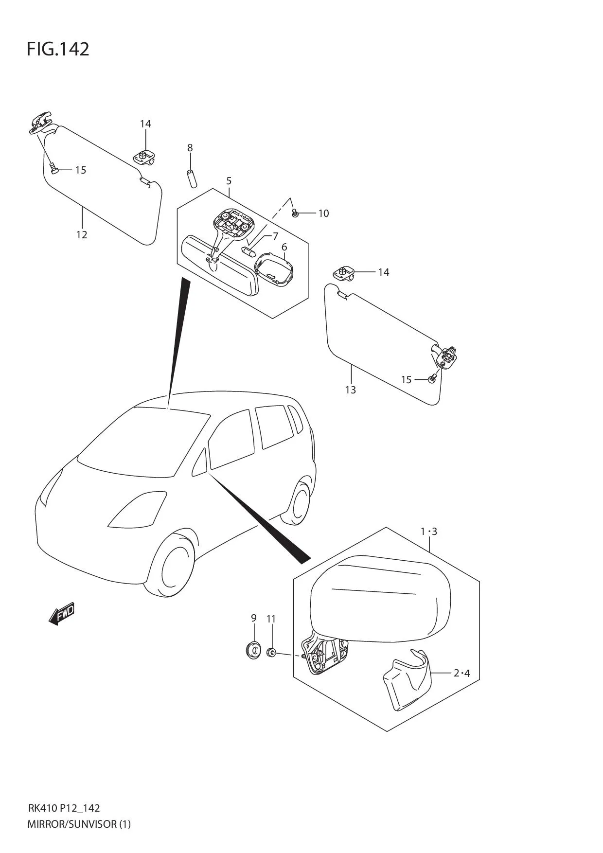 FIG.142 MIRROR/SUNVISOR (1)