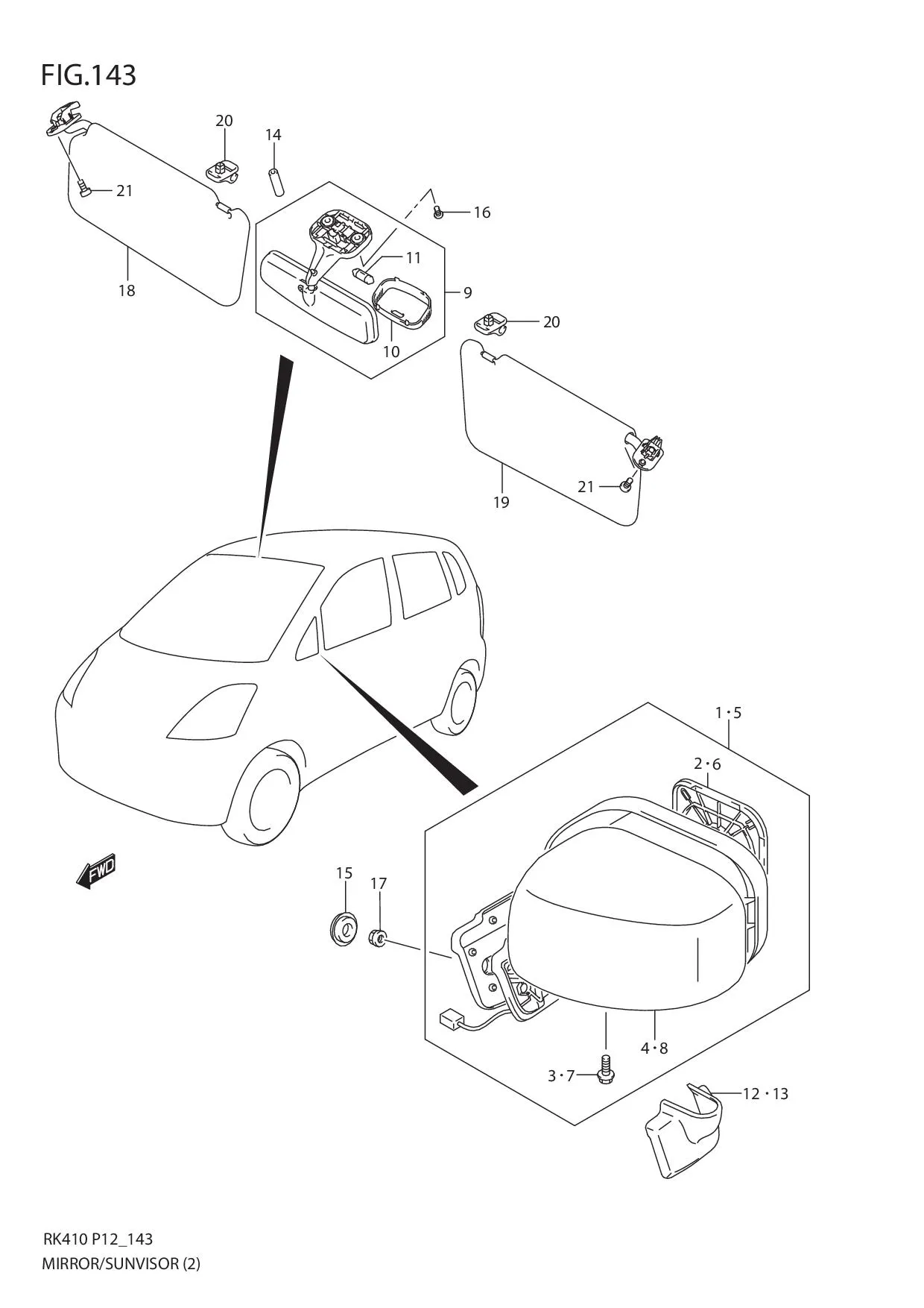 FIG.143 MIRROR/SUNVISOR (2)