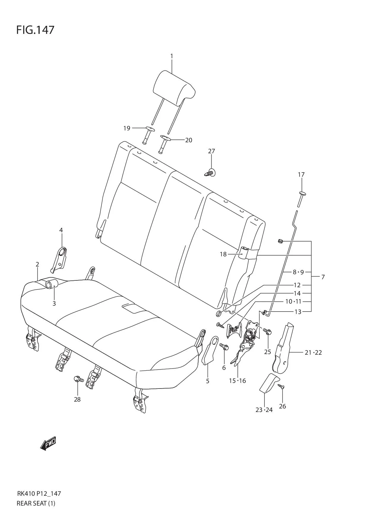 FIG.147 REAR SEAT (1)