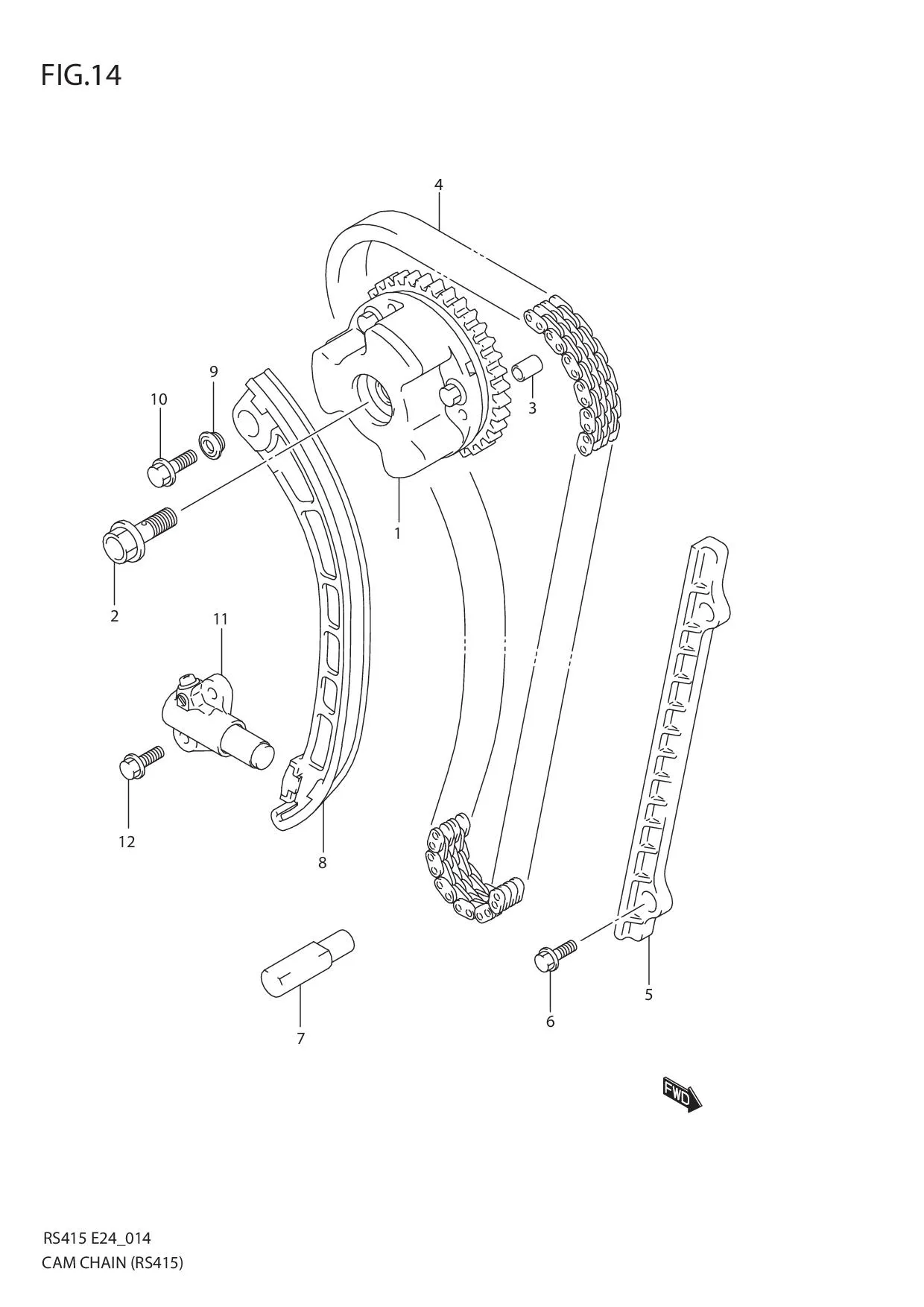 FIG.14 CAM CHAIN (RS413:E35, RS415)