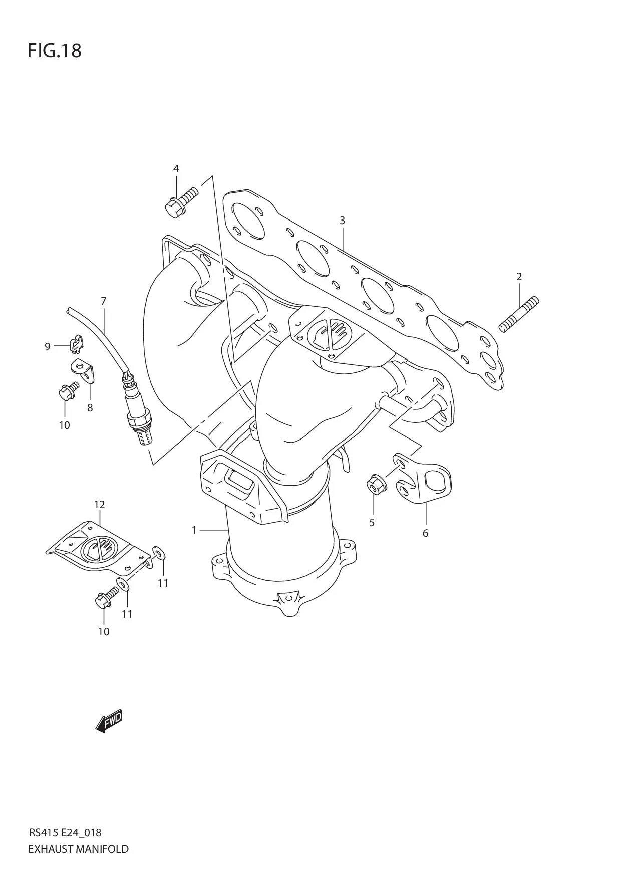 FIG.18 EXHAUST MANIFOLD