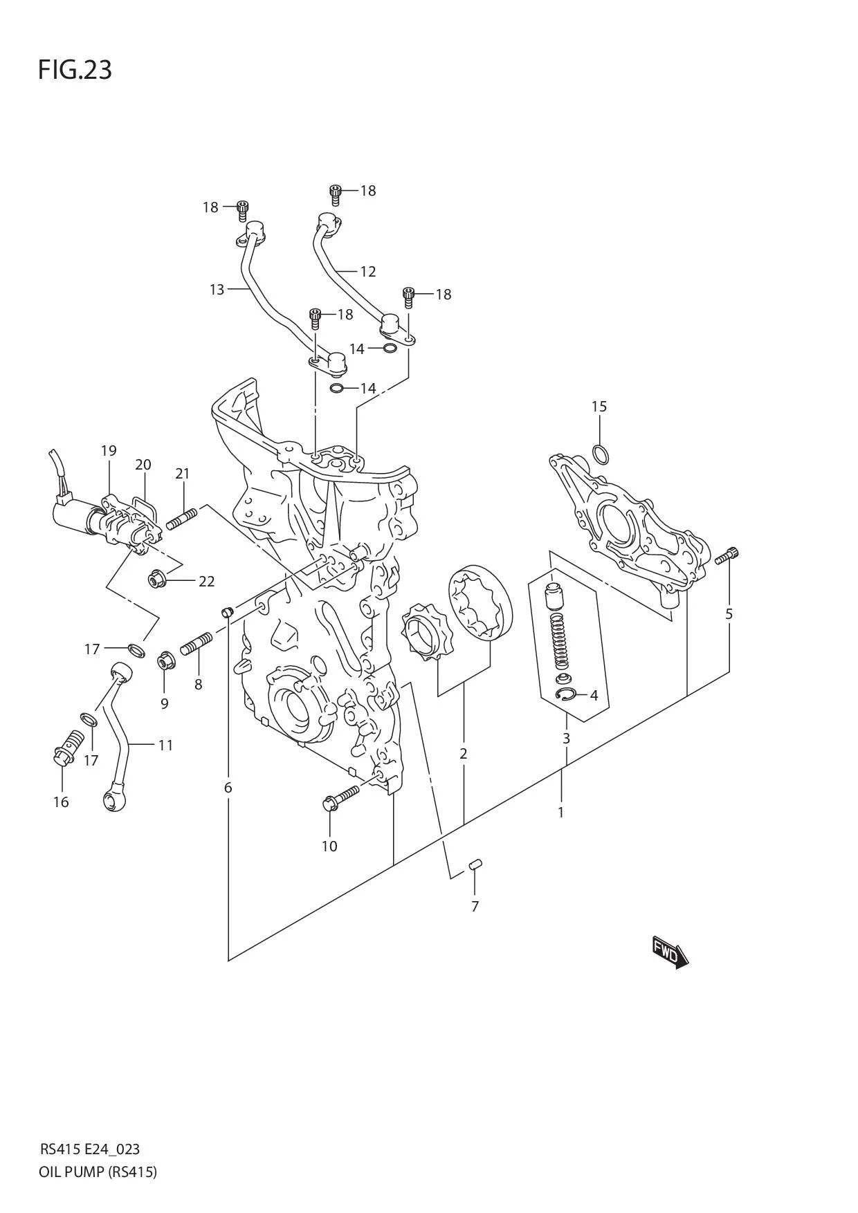 FIG.23 OIL PUMP (RS413:E35, RS415)