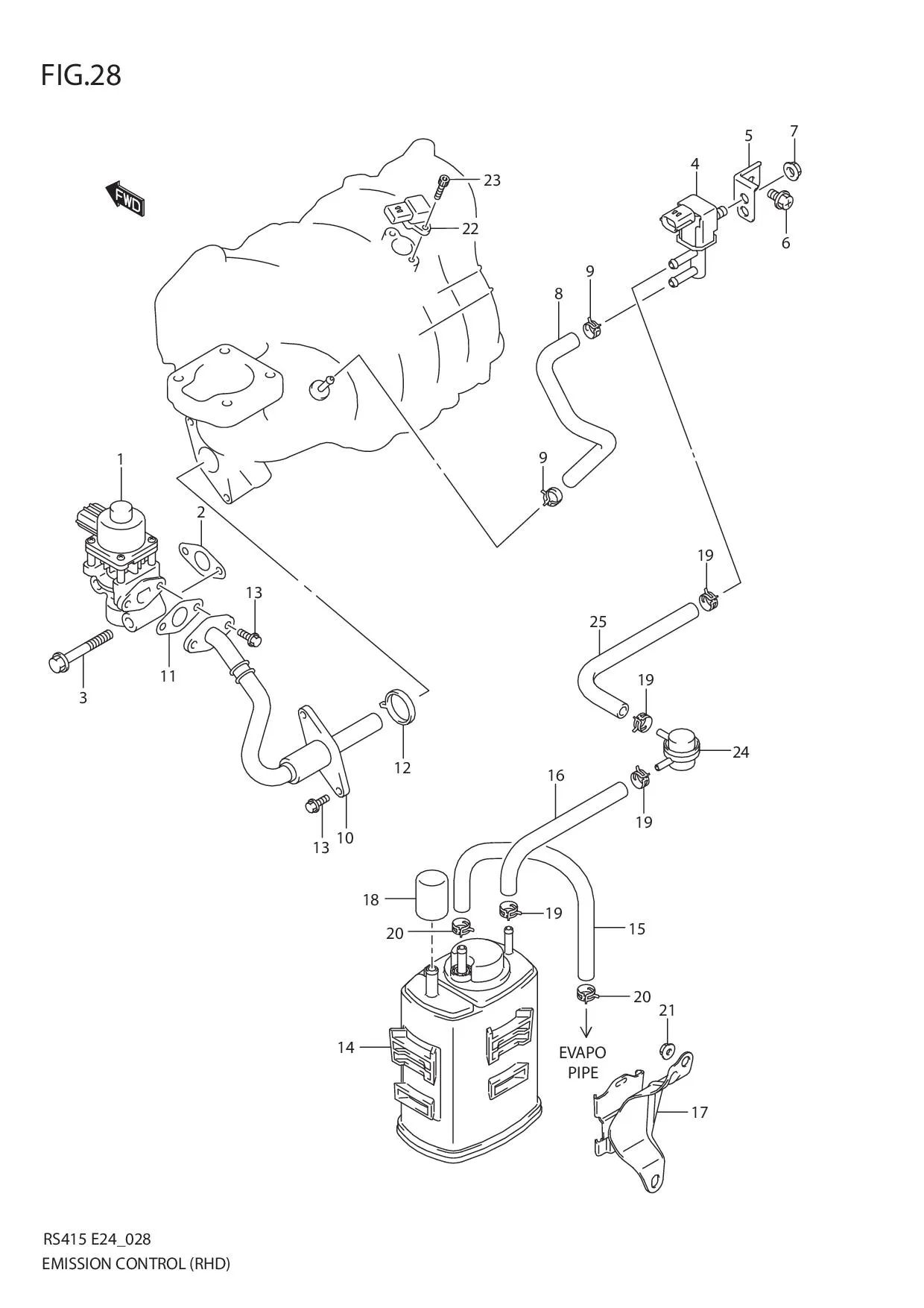 FIG.28 EMISSION CONTROL (RHD)