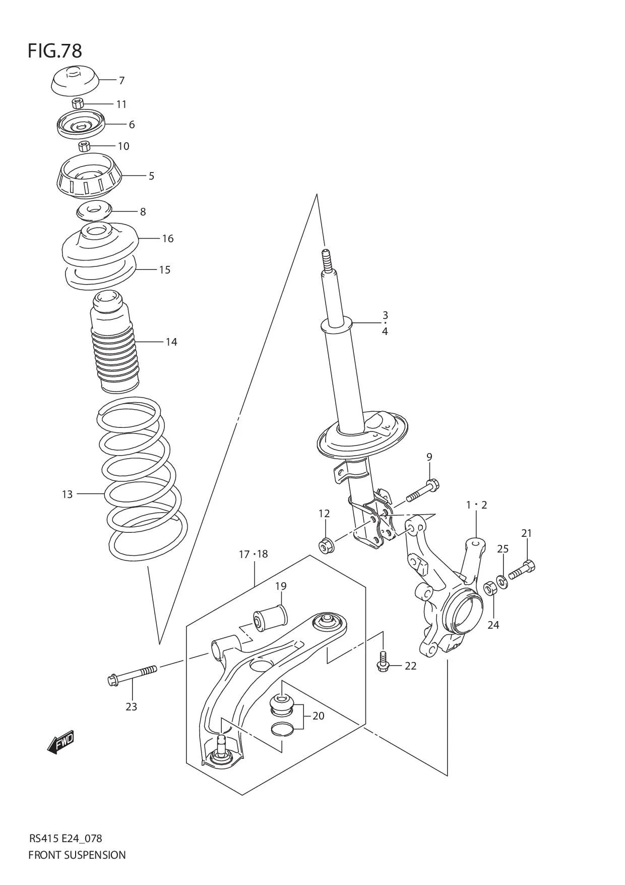 FIG.78 FRONT SUSPENSION
