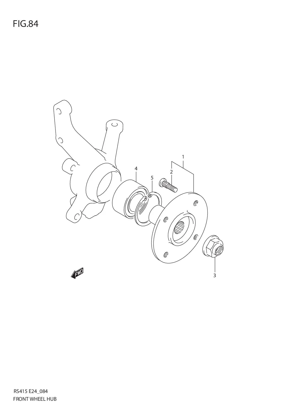 FIG.84 FRONT WHEEL HUB