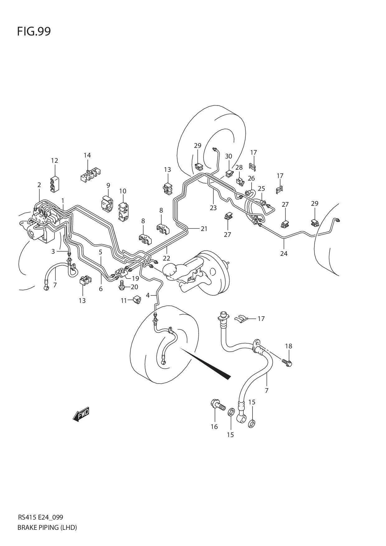 FIG.99 BRAKE PIPING (LHD)