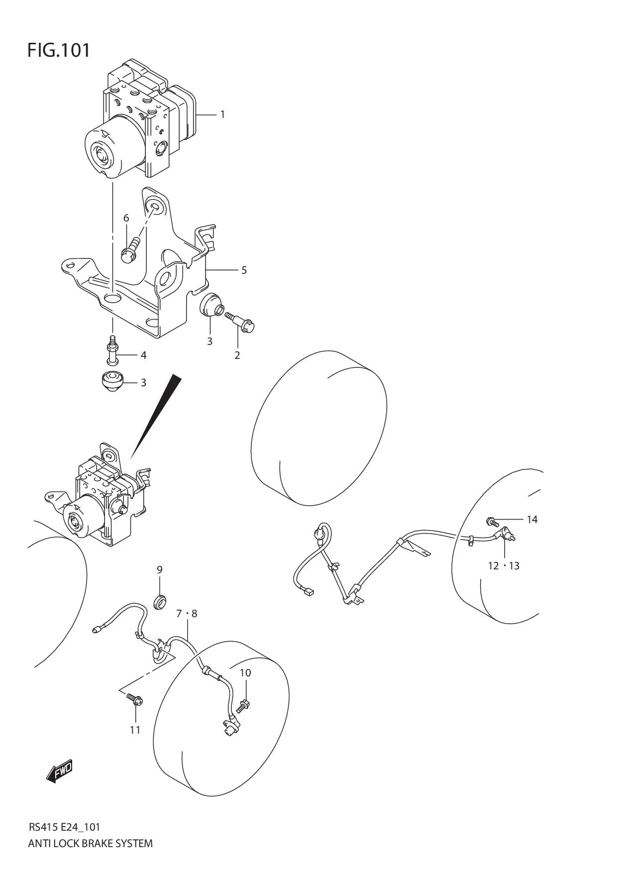 FIG.101 ANTI LOCK BRAKE SYSTEM