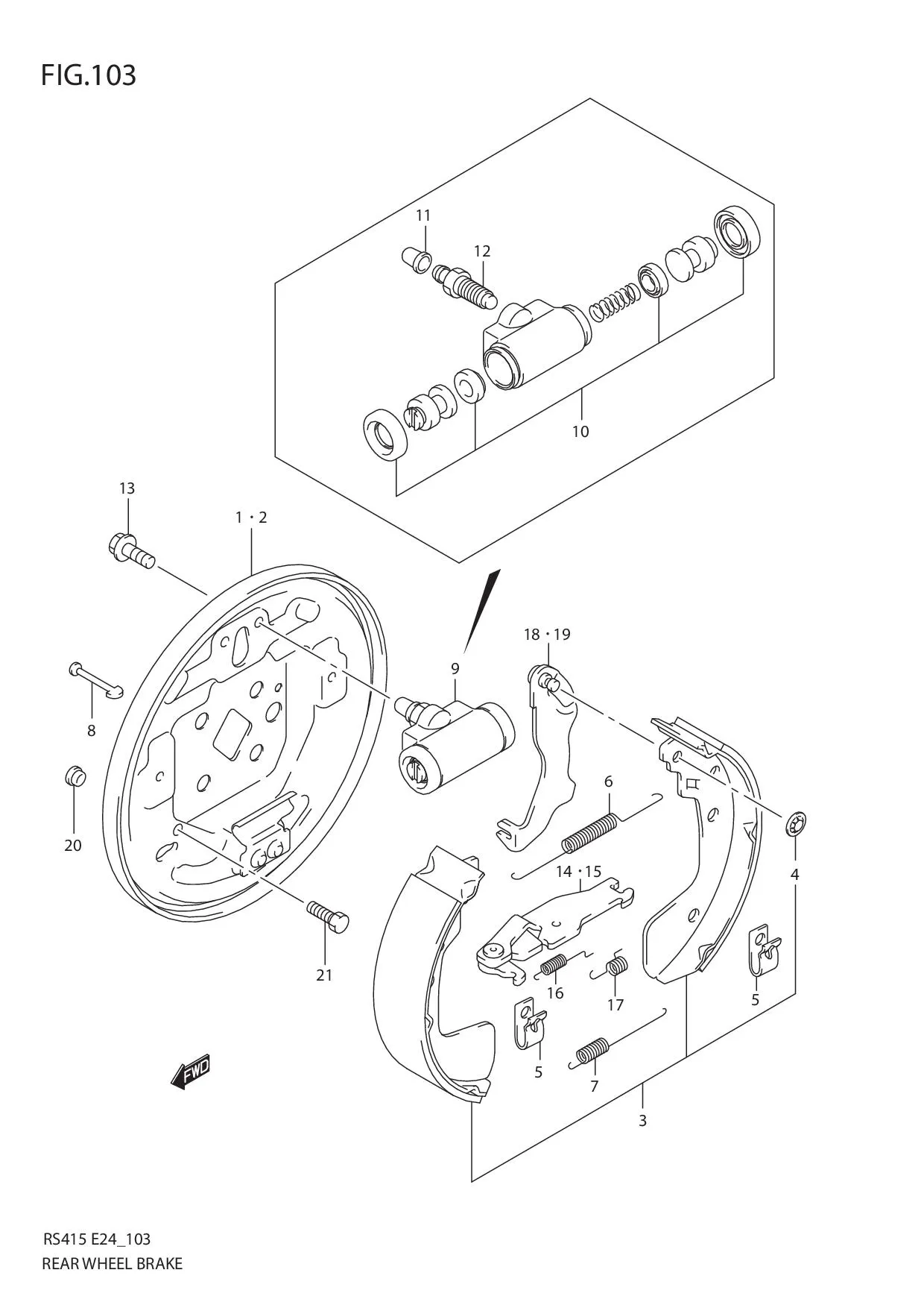 FIG.103 REAR WHEEL BRAKE