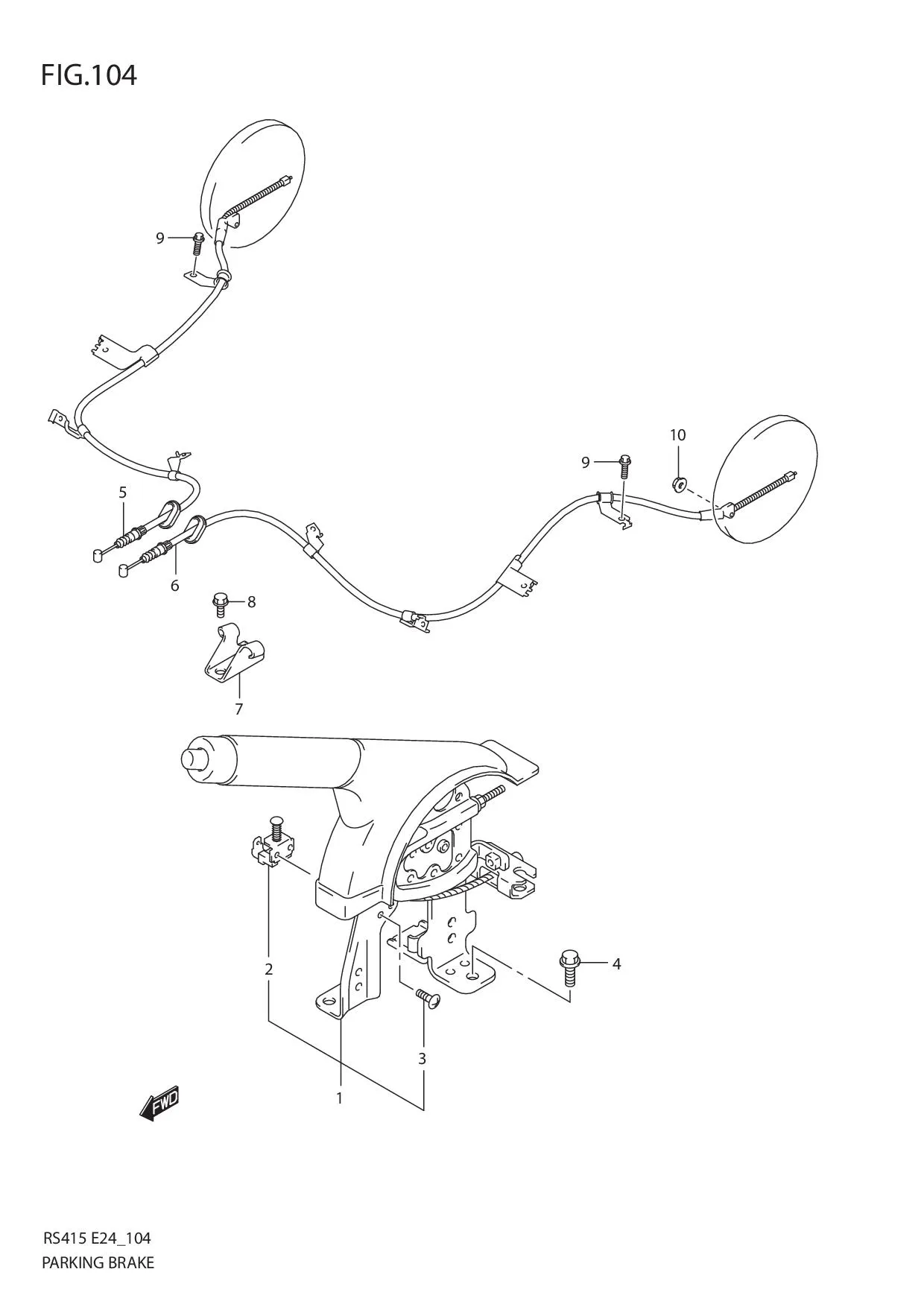 FIG.104 PARKING BRAKE