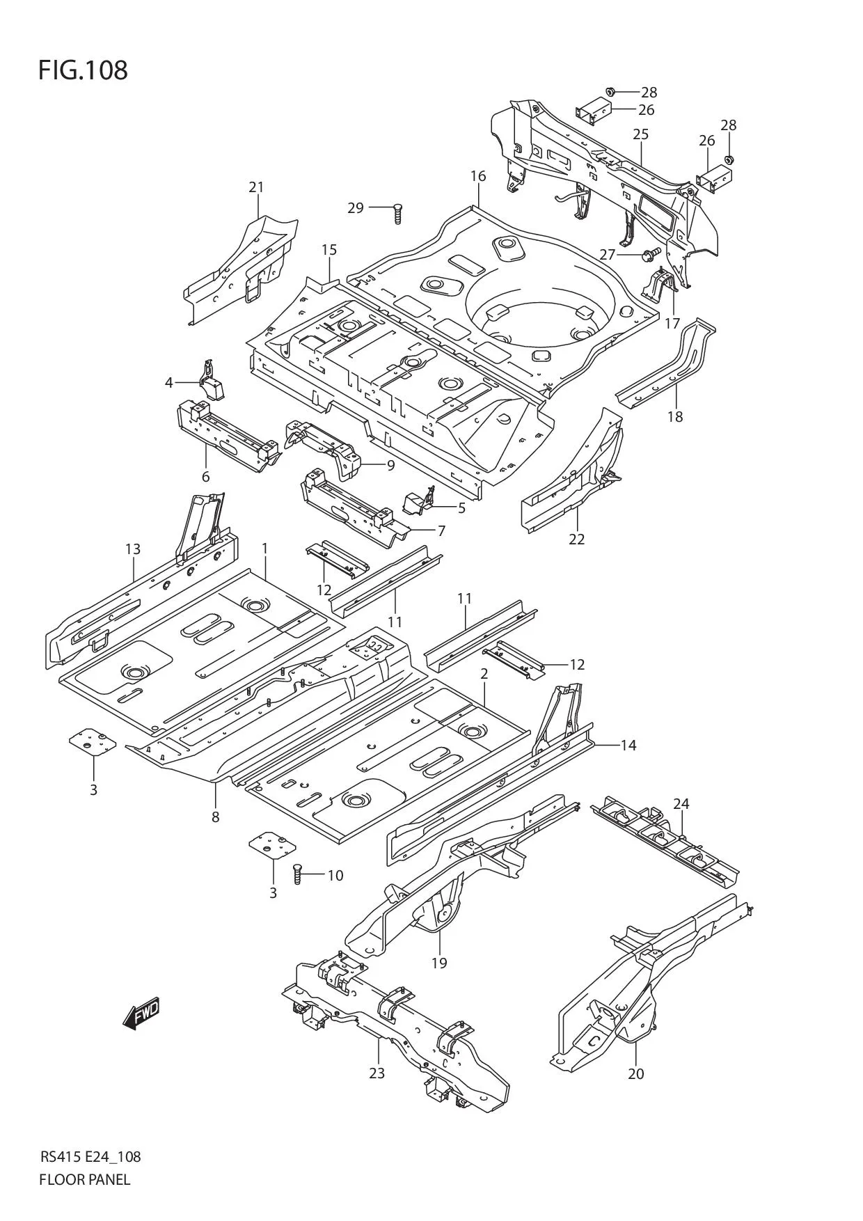 FIG.108 FLOOR PANEL