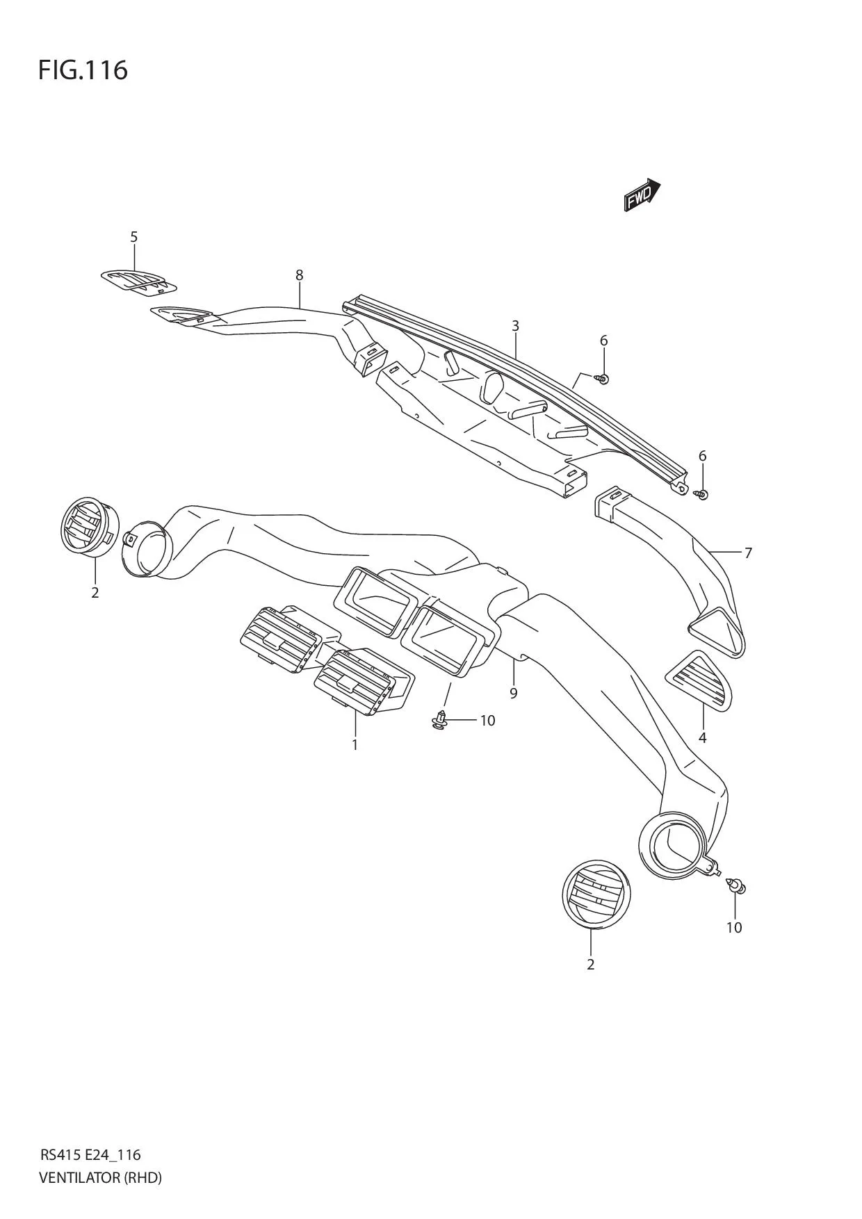 FIG.116 VENTILATOR (RHD)