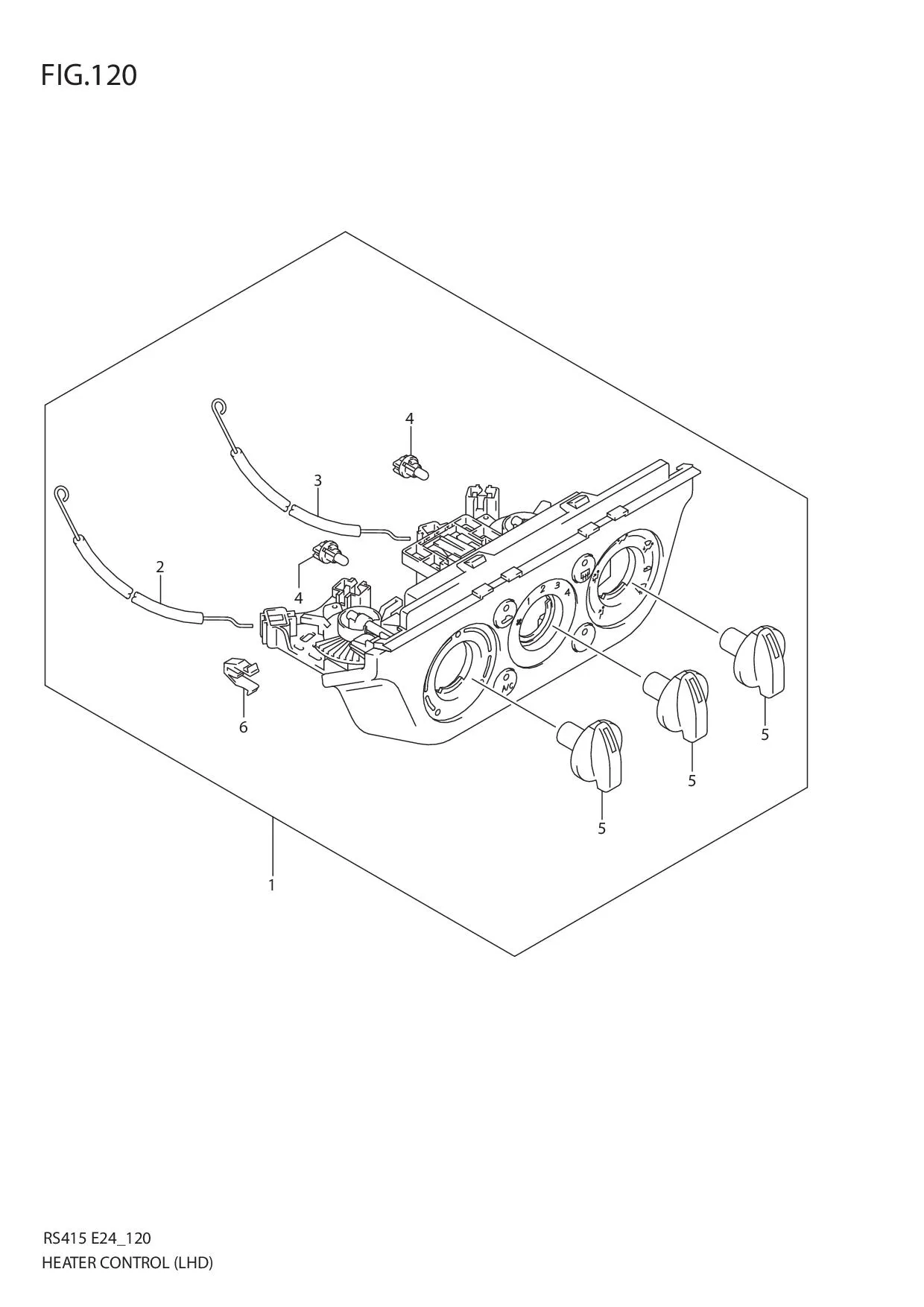 FIG.120 HEATER CONTROL (LHD)
