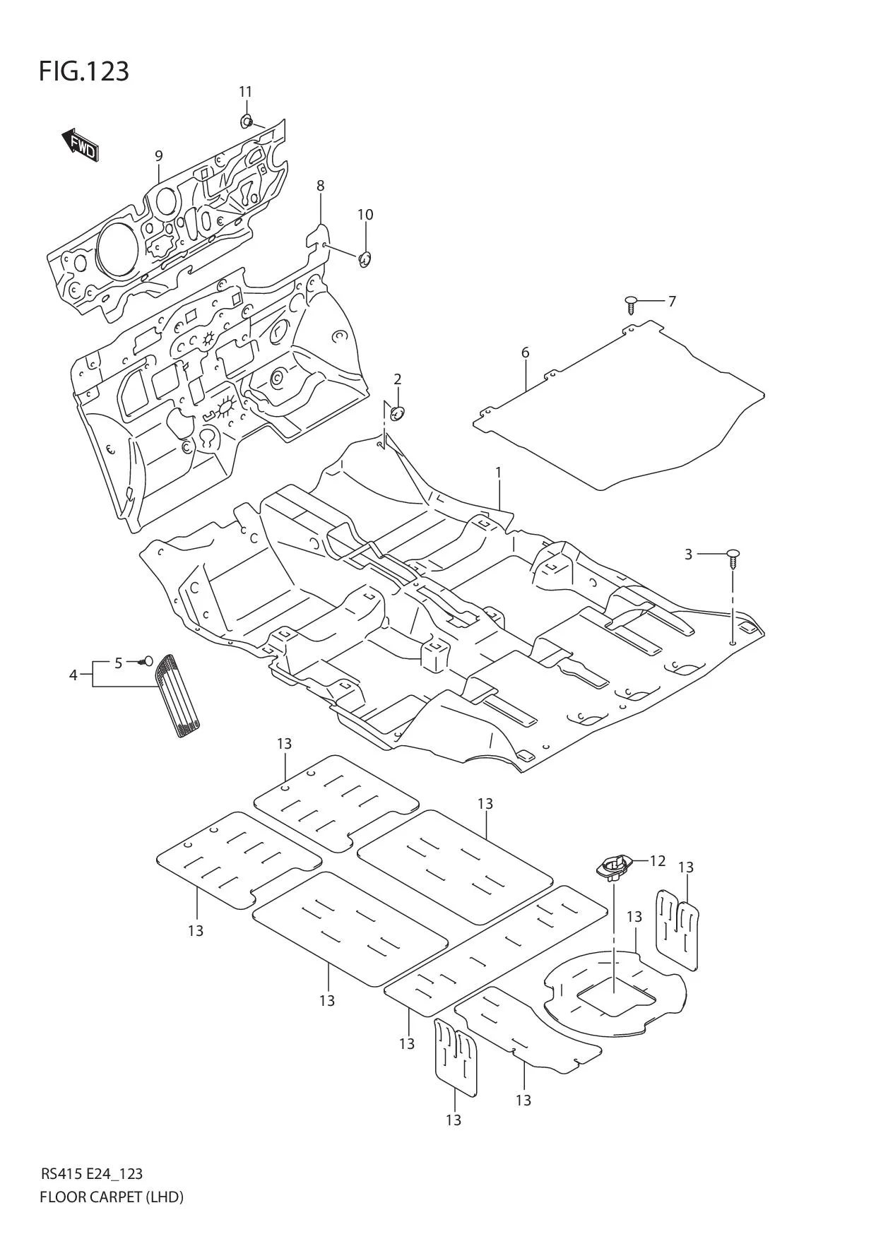 FIG.123 FLOOR CARPET (LHD)