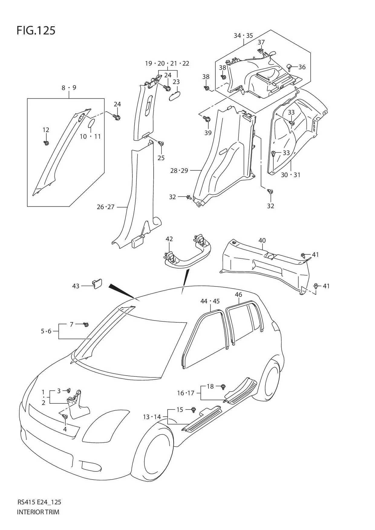 FIG.125 INTERIOR TRIM