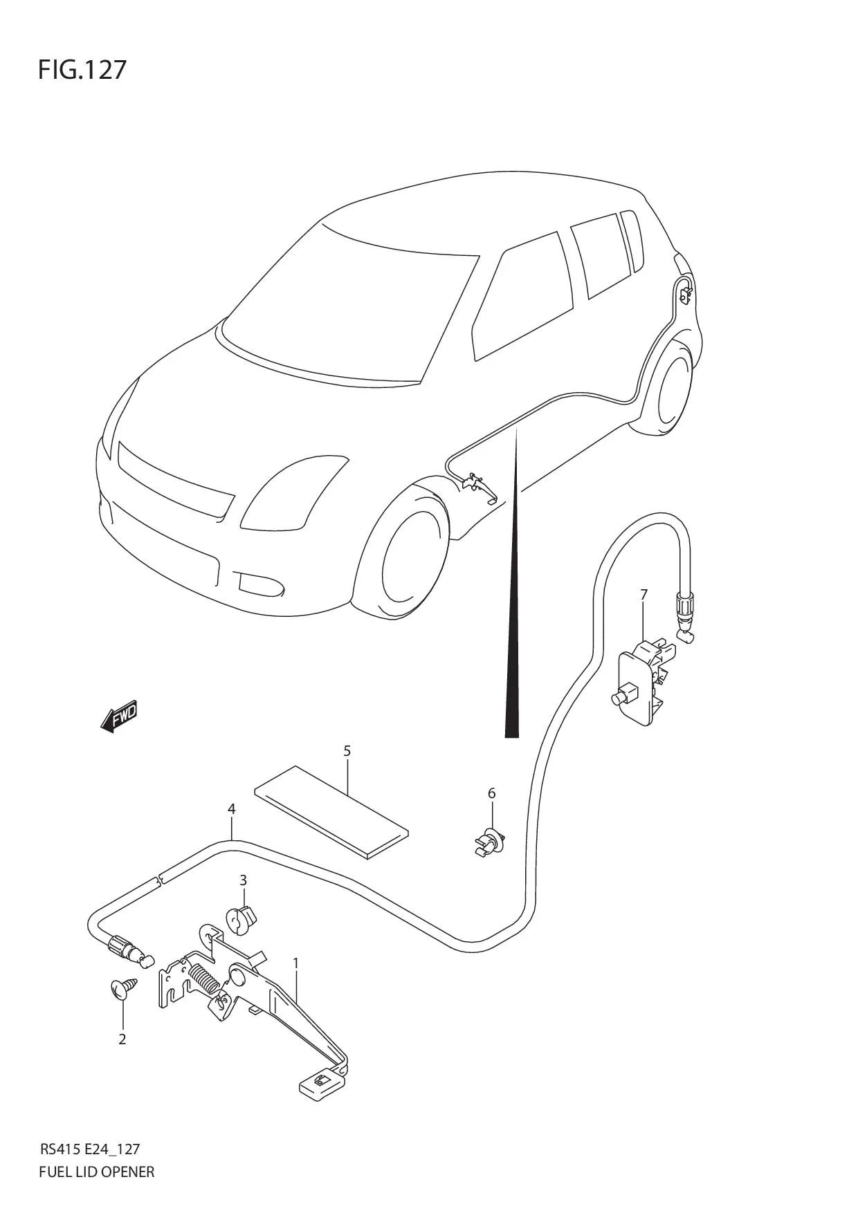 FIG.127 FUEL LID OPENER