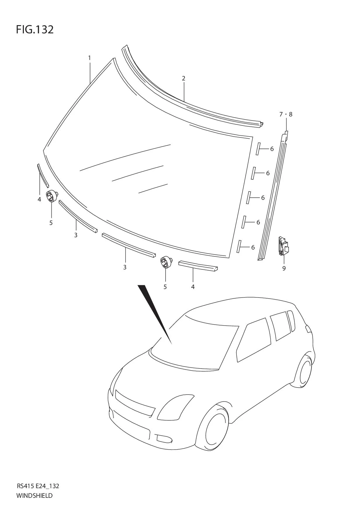 FIG.132 WINDSHIELD