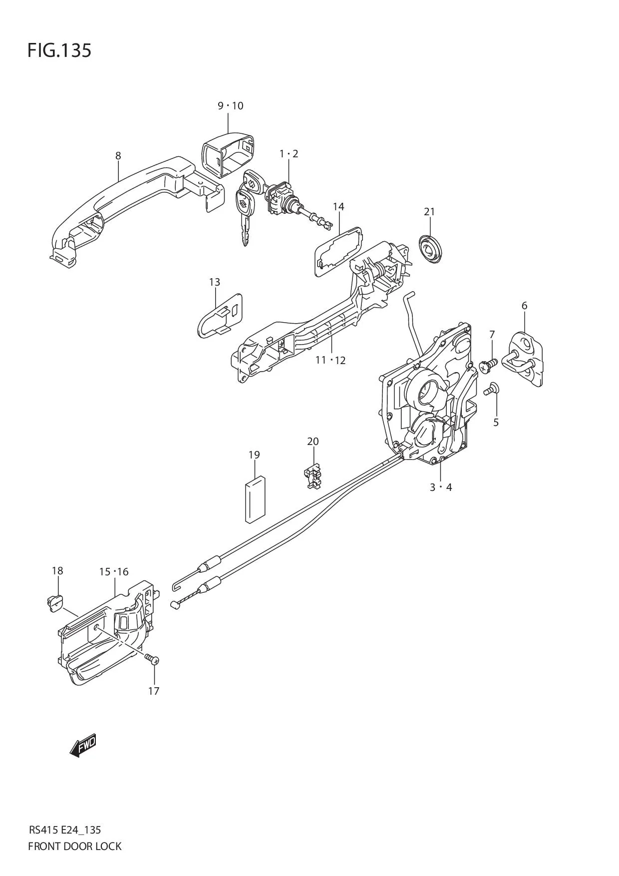 FIG.135 FRONT DOOR LOCK