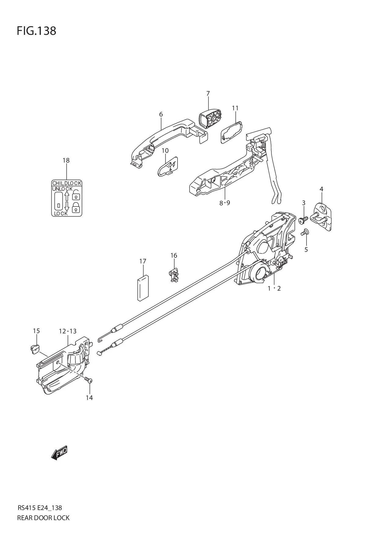 FIG.138 REAR DOOR LOCK
