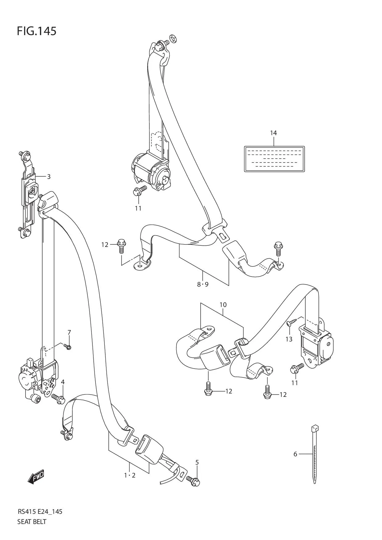 FIG.145 SEAT BELT