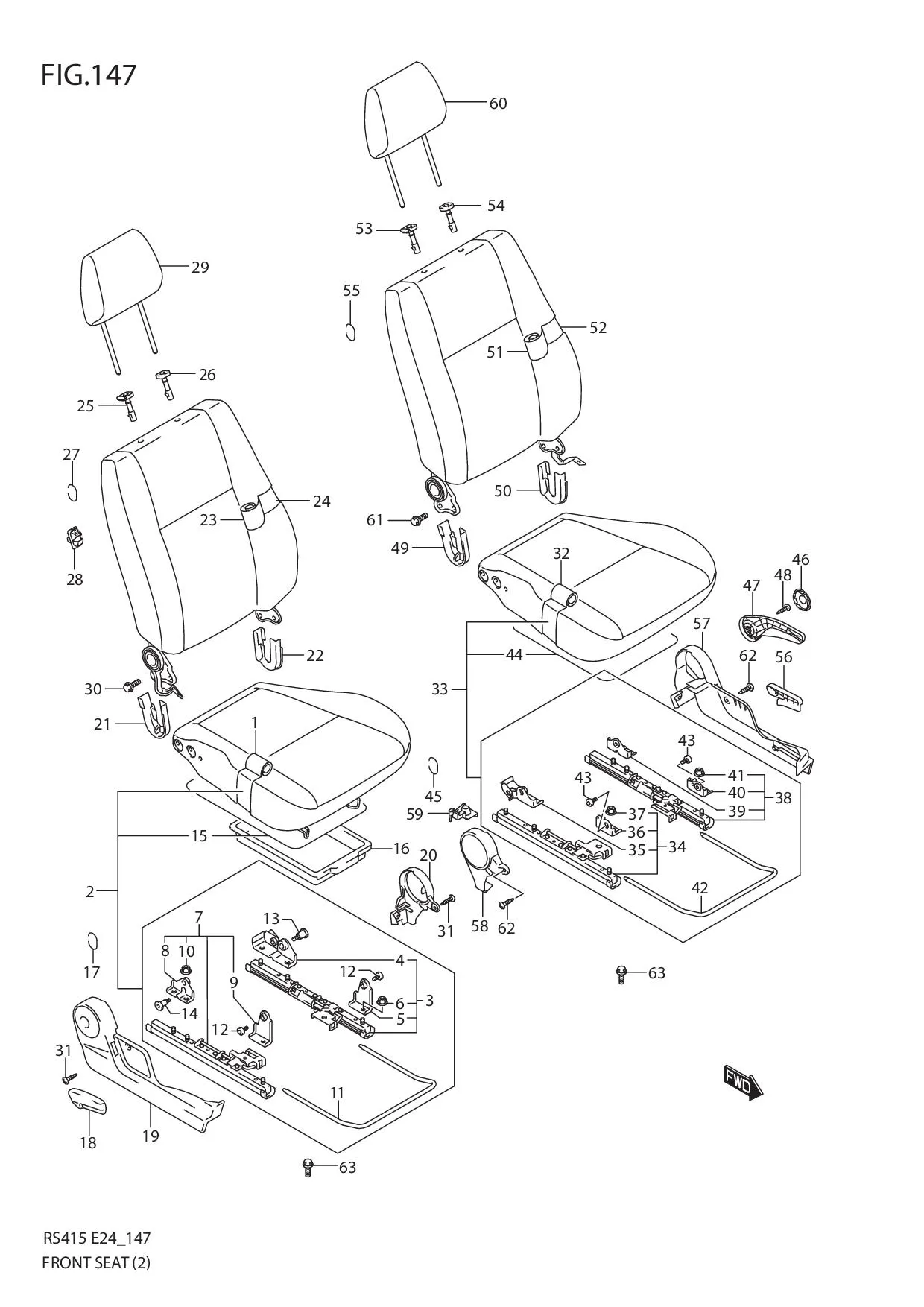 FIG.147 FRONT SEAT (LHD:GL)