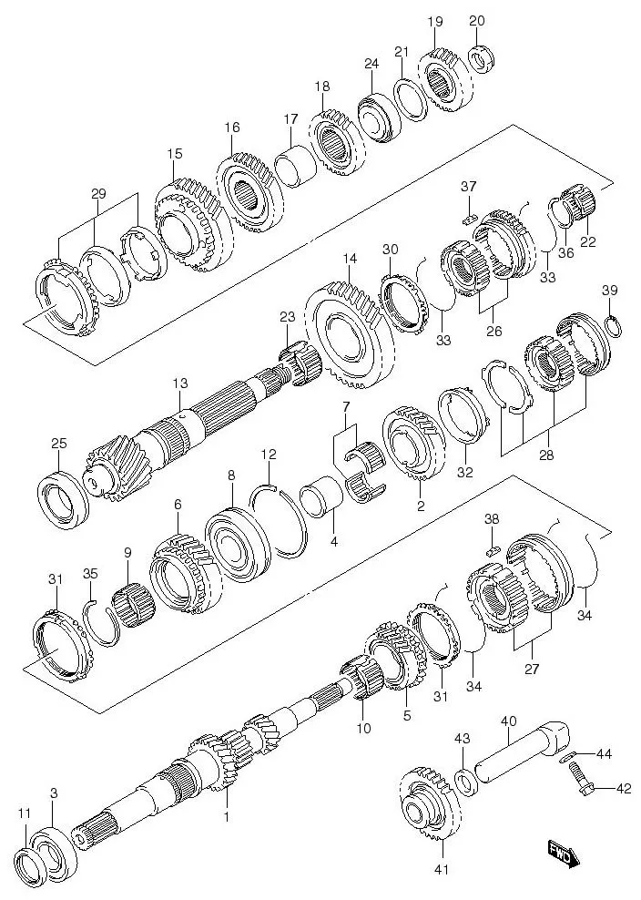 FIG.24 MT TRANSMISSION GEAR (MT)