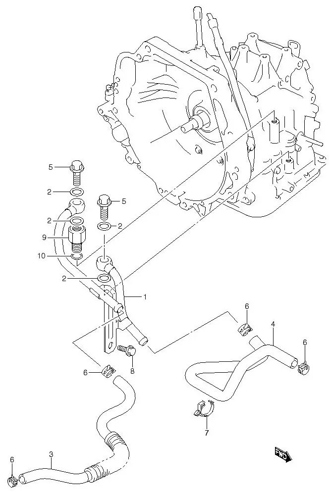 FIG.39 AT OIL COOLER HOSE (AT)