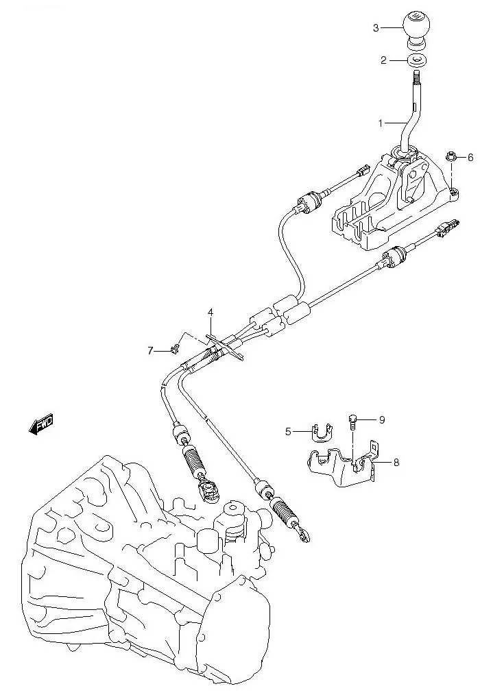 FIG.40 GEAR SHIFT CONTROL (MT)