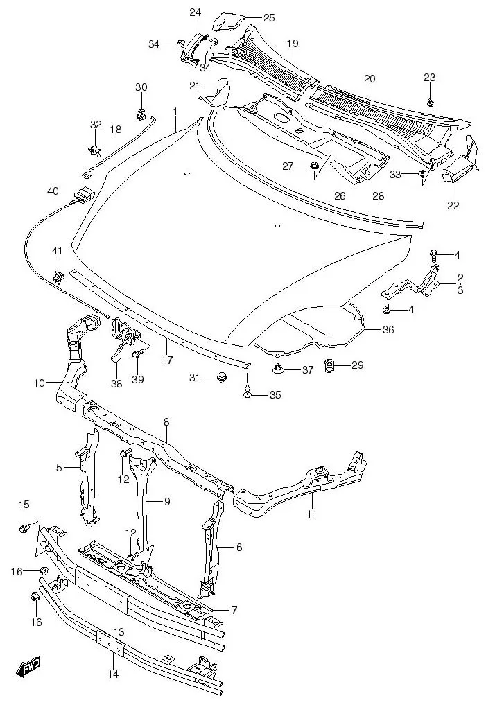 FIG.79 FRONT HOOD PANEL
