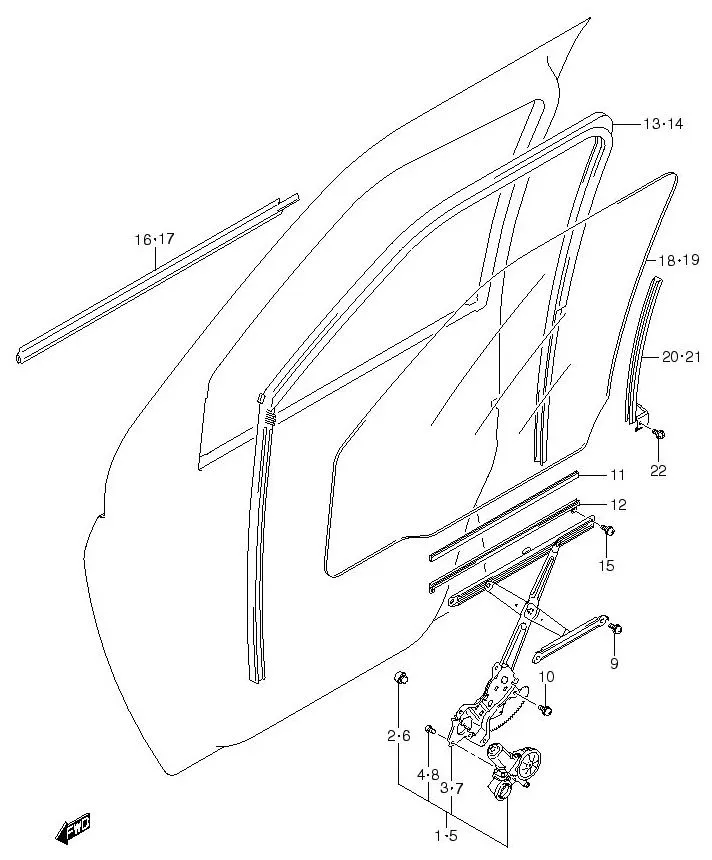 FIG.102 FRONT DOOR REGURALATOR