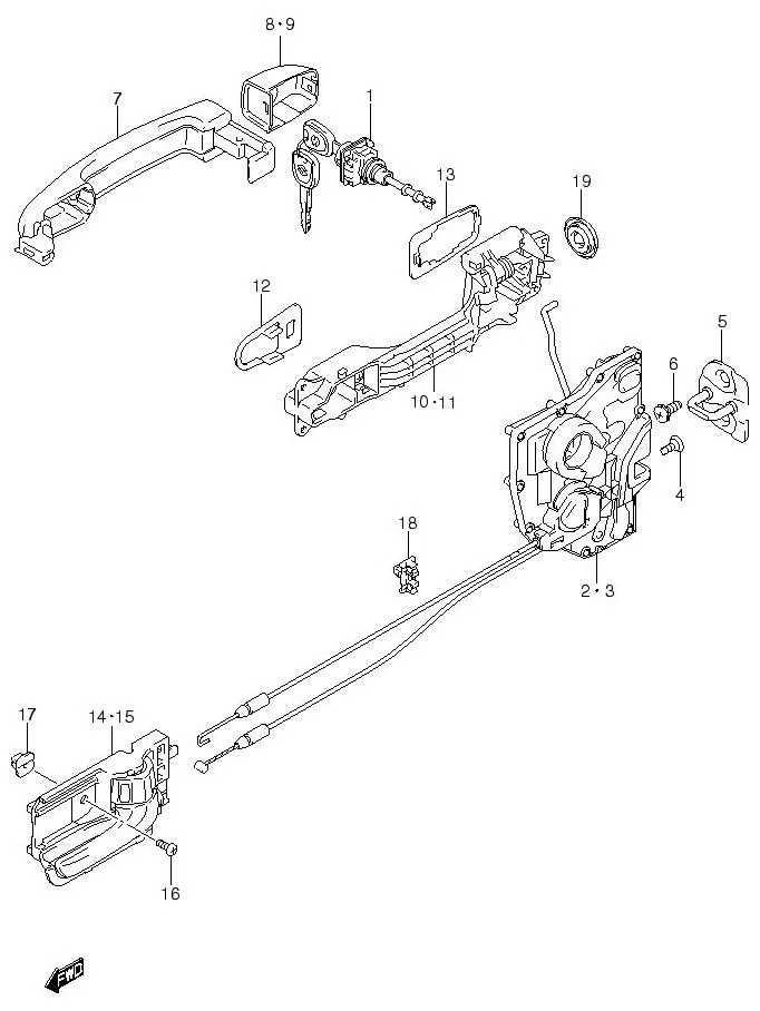 FIG.103 FRONT DOOR LOCK