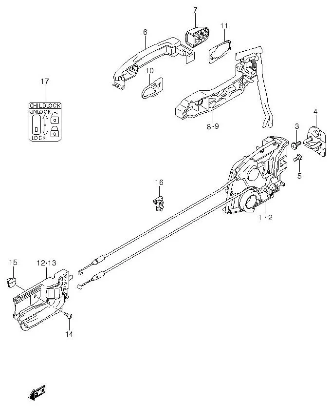FIG.106 REAR DOOR LOCK