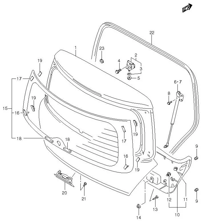 FIG.107 BACK DOOR PANEL