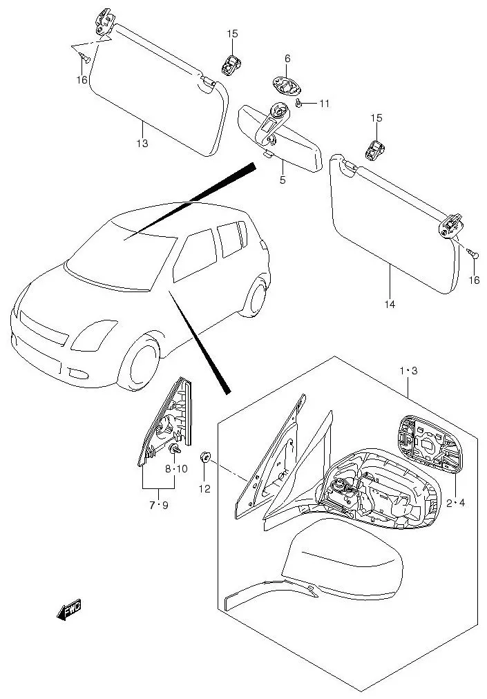 FIG.109 MIRROR/SUNVISOR