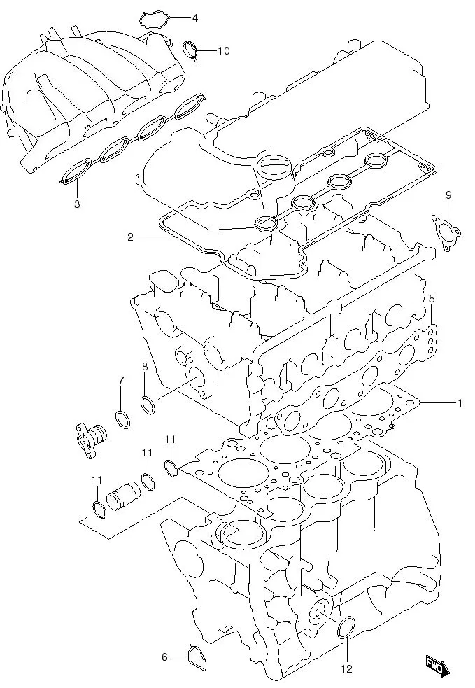 FIG.1 ENGINE GASKET SET