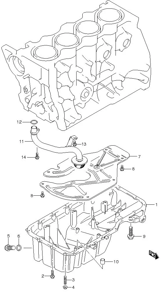 FIG.4 OIL PAN