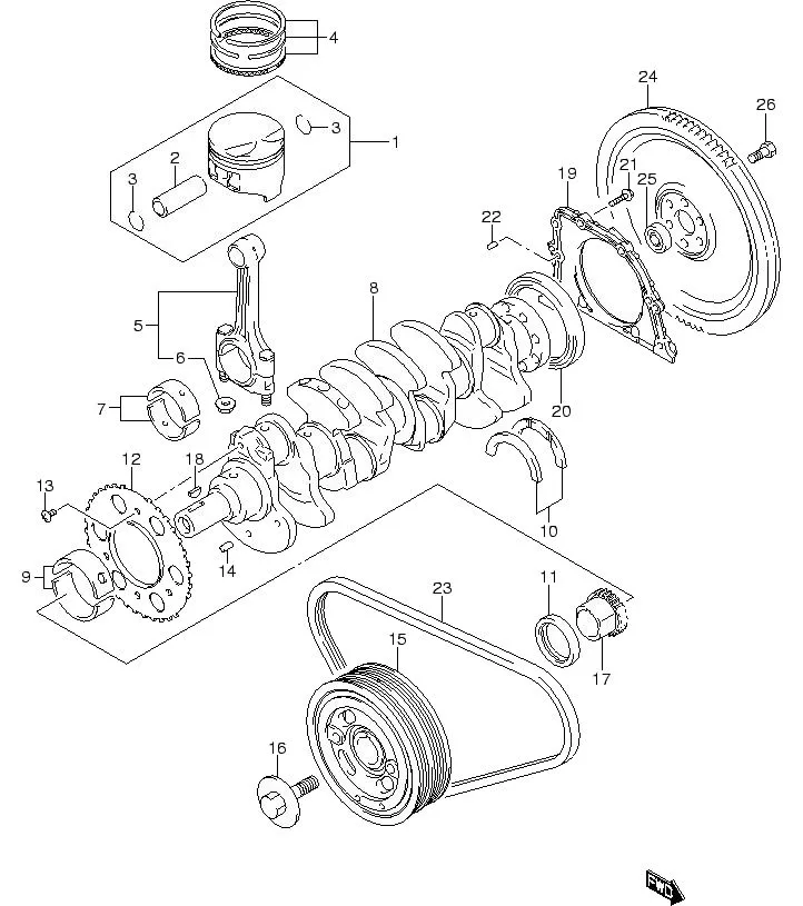 FIG.7 CRANKSHAFT