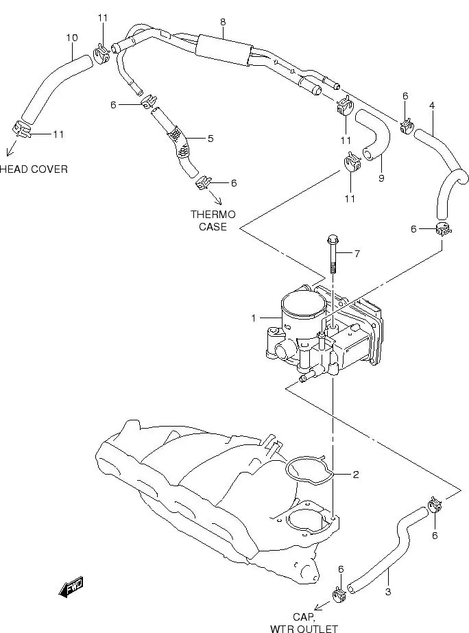 FIG.11 THROTTLE BODY