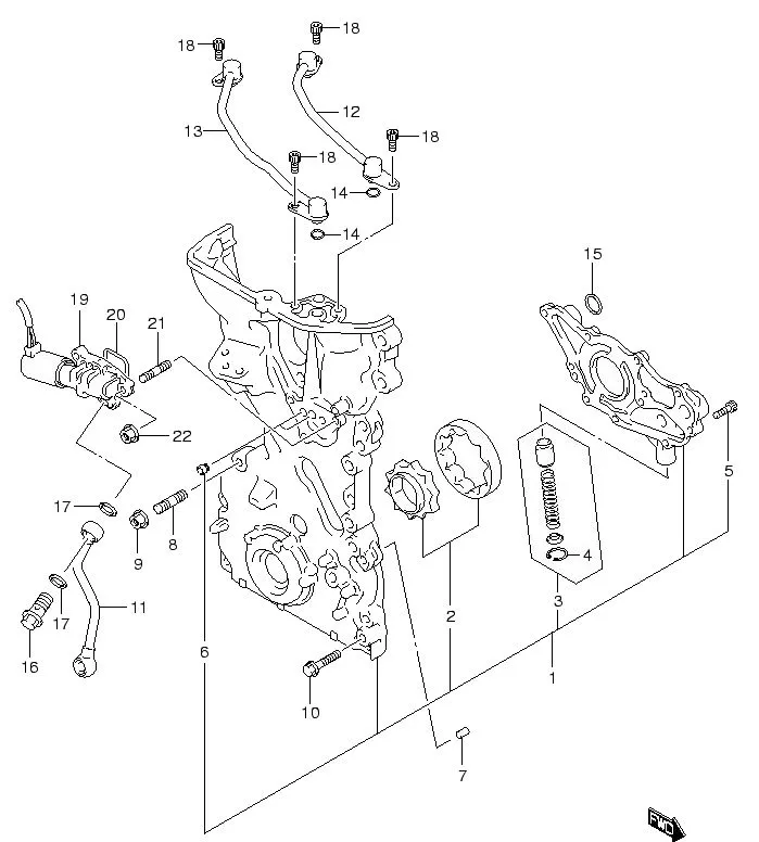 FIG.17 OIL PUMP