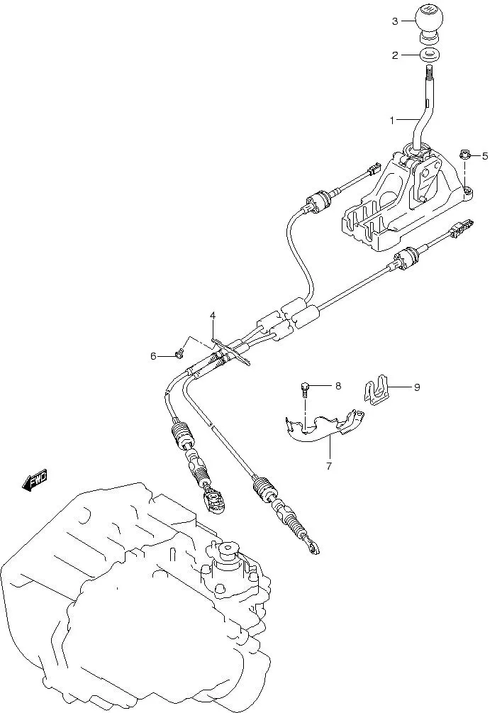 FIG.40 GEAR SHIFT CONTROL (MT)