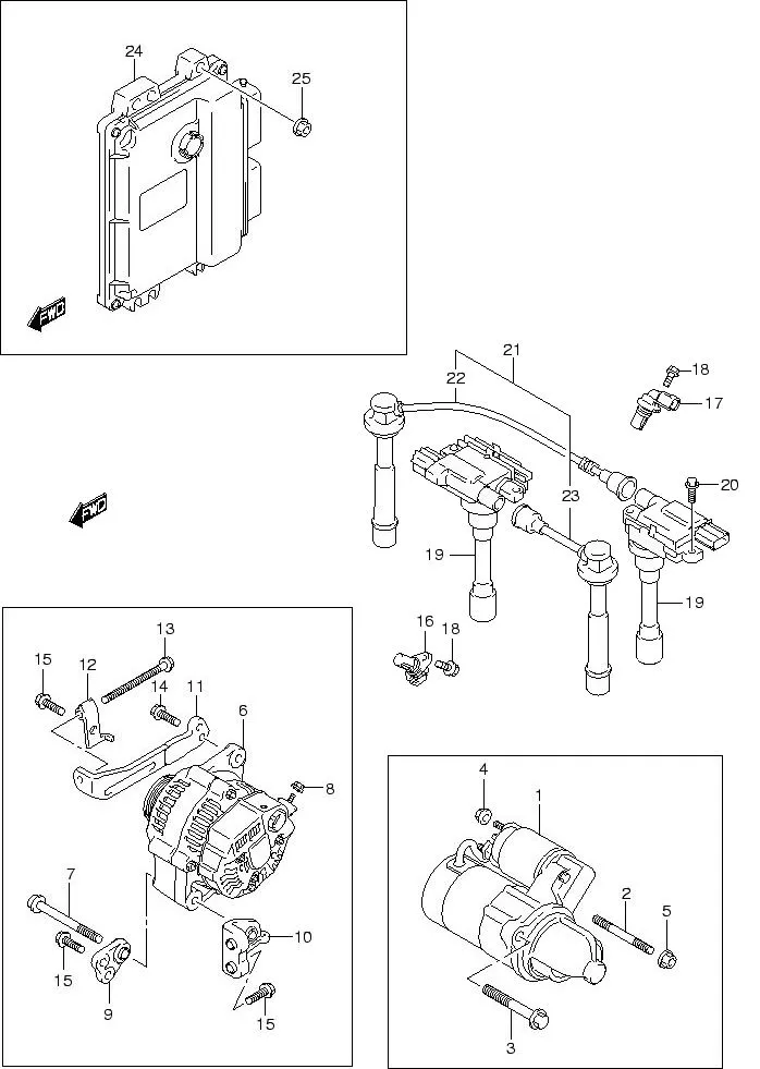 FIG.46 ENGINE ELECTRICAL
