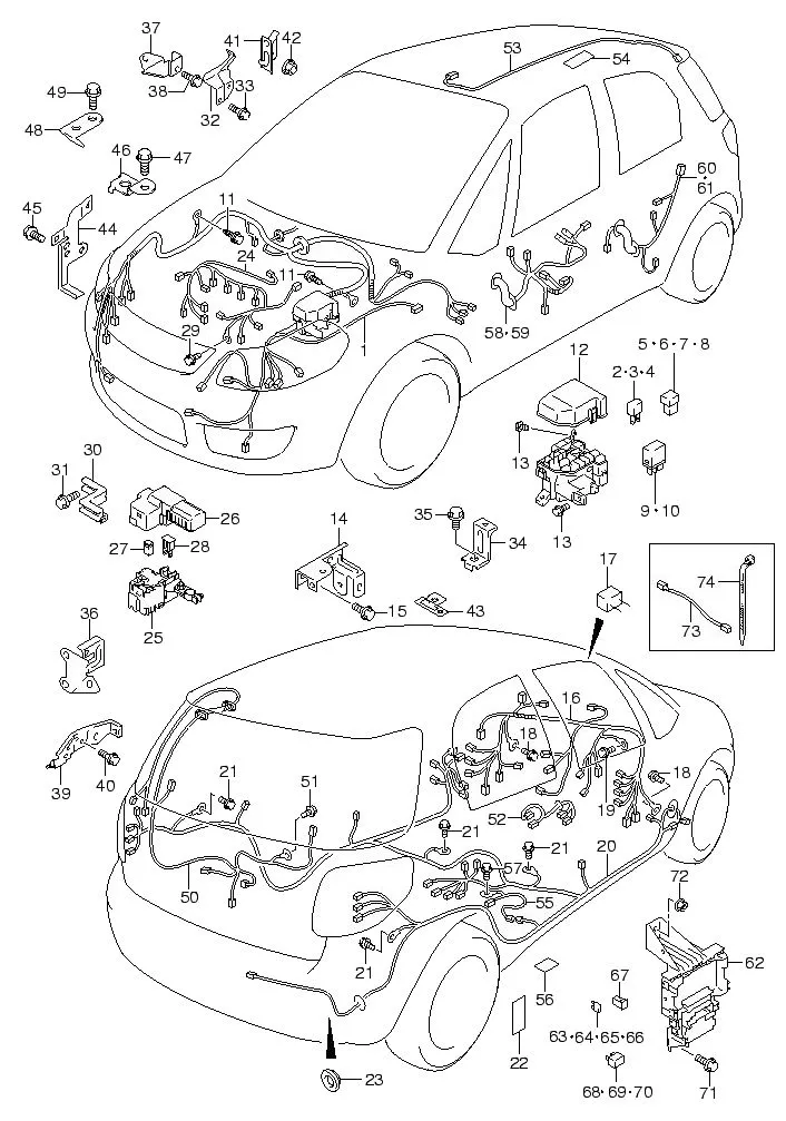 FIG.54 WIRING HARNESS (RHD)