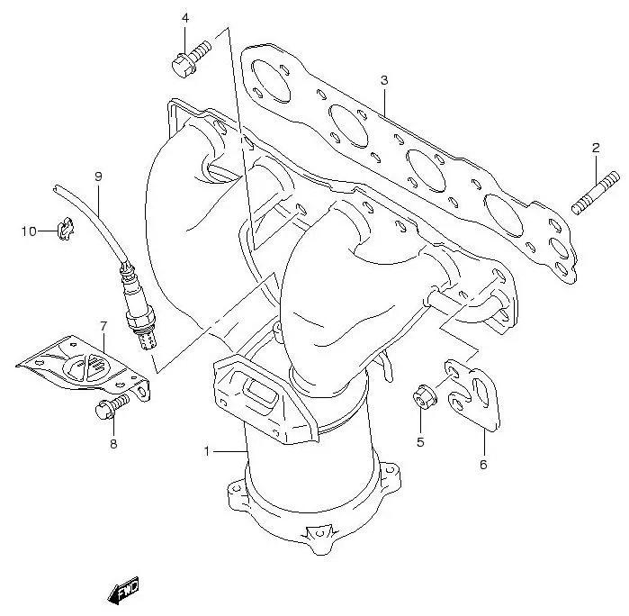 FIG.13 EXHAUST MANIFOLD