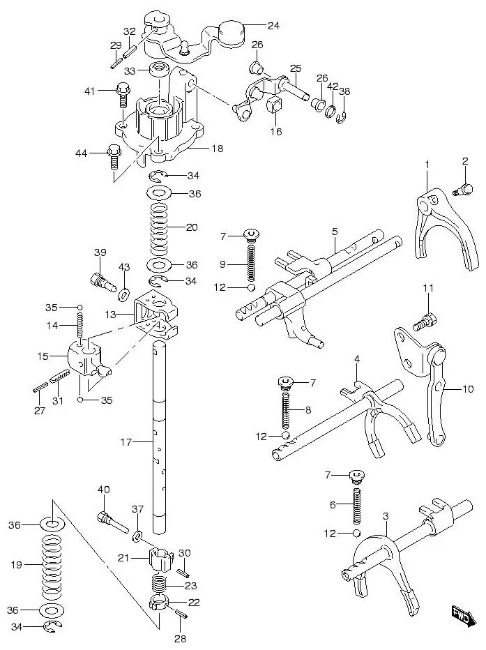 FIG.25 MT GEAR SHIFT FORK (MT)